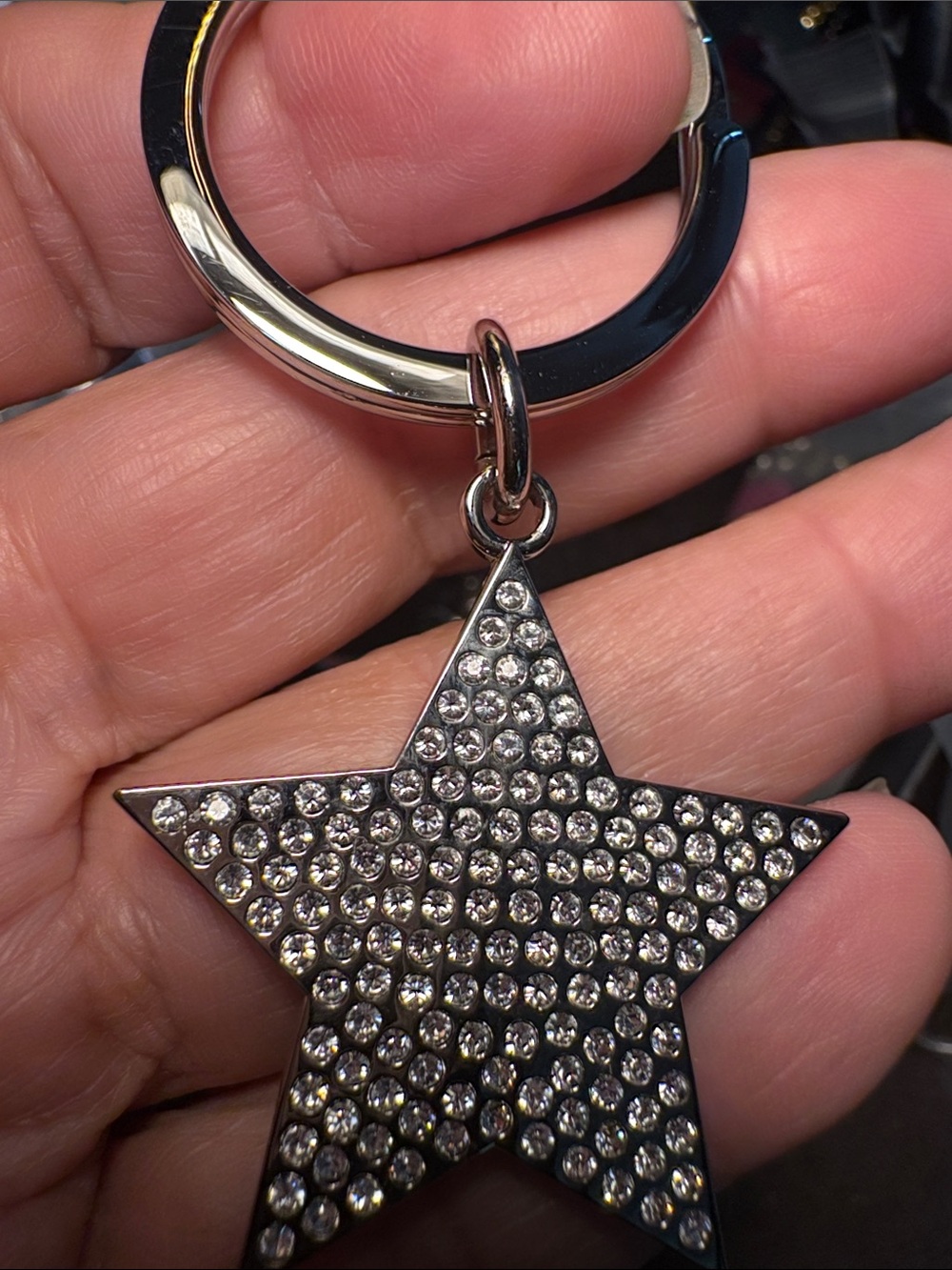 Coach Star Crystal Key Ring